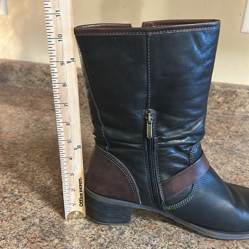 Pikolinos Le Mans Slouchy Moto Boot Leather Black Brown Womens Size EU 41 US 10 - Picture 13 of 13